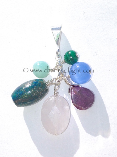 Multi-gemstone Cluster pendant